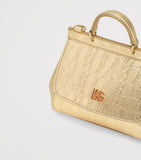 Dolce&Gabbana Kids Mini Sicily Shoulder Bag metallic leather (British brand)