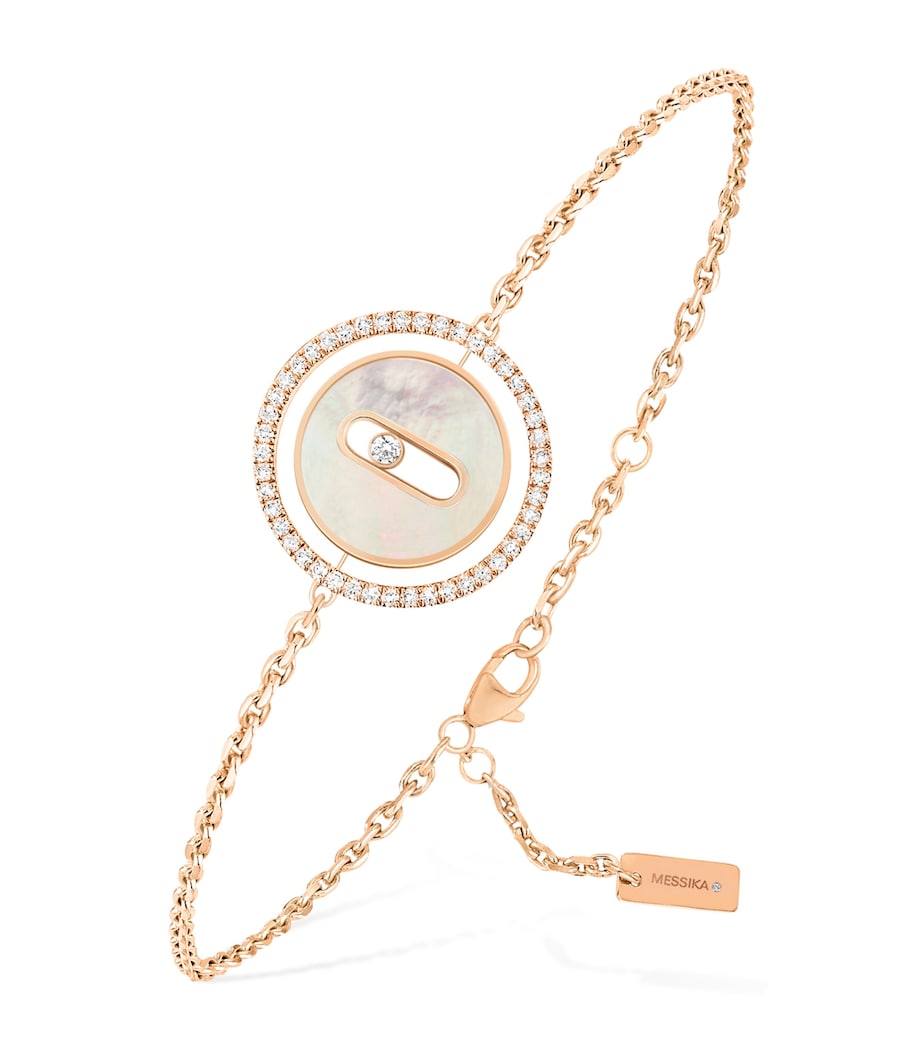 Messika pink gold diamond mother-of-pearl bracelet 0.18ct, UK version
