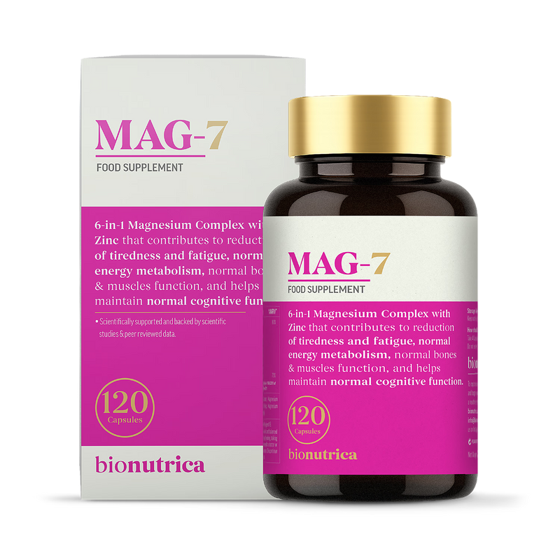 Bionutrica Mag7 magnesium complex 120 capsules, UK version
