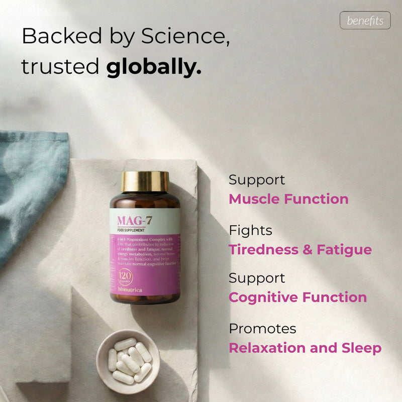 Bionutrica Mag7 magnesium complex 120 capsules, UK version
