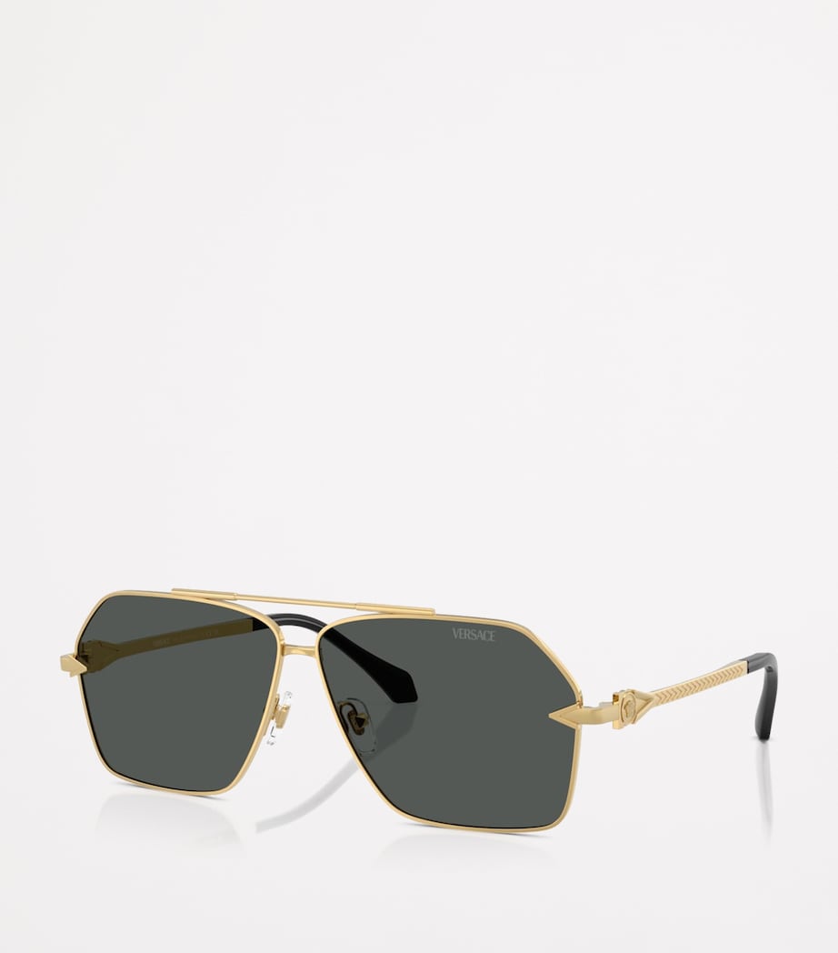 Versace Pilot Sunglasses gold-tone metal frame, imported from the UK