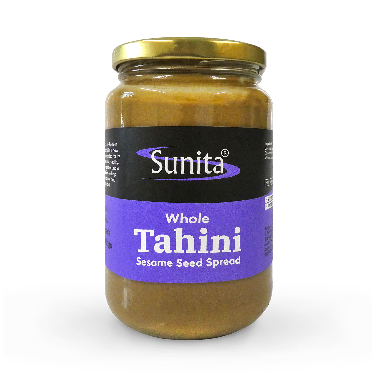 Sunita whole tahini creamed sesame 340g, imported from the UK
