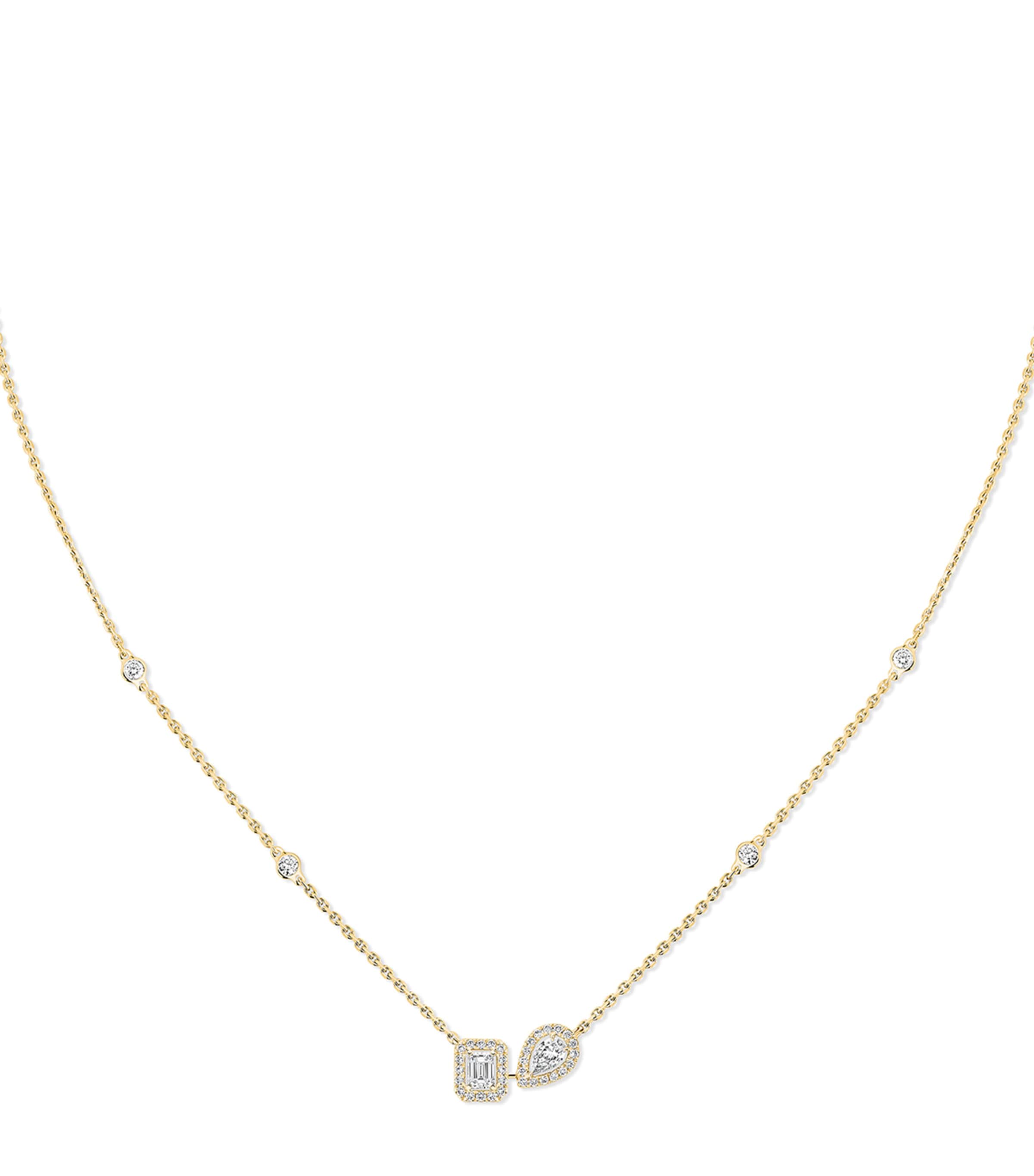 Messika My Twin yellow gold diamond necklace 0.30ct (British brand)