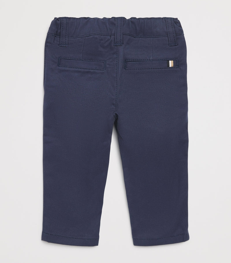 BOSS Kidswear stretch-cotton chinos for ages 3 months to 3 years - British product