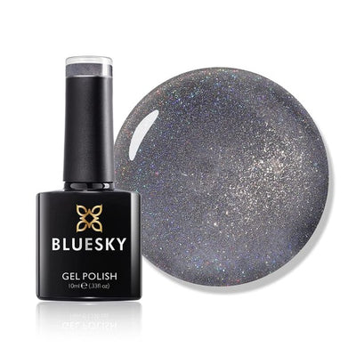 Bluesky Gel Nail Polish Evil Queen Grey Glitter