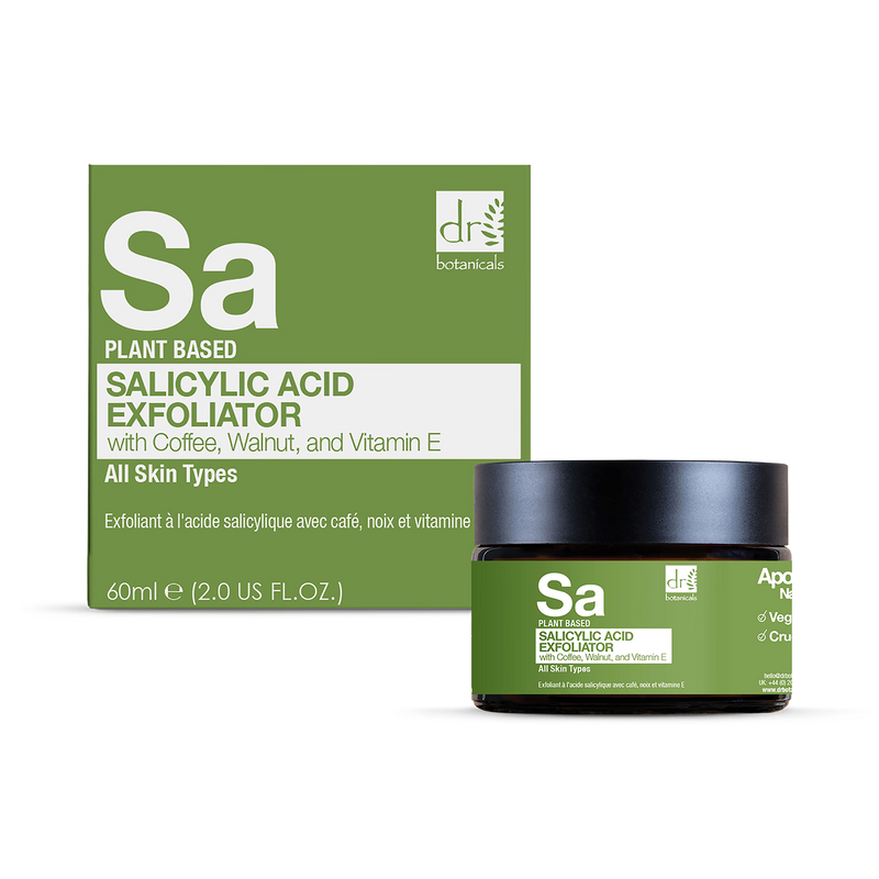 Dr Botanicals salicylic acid exfoliator with coffee walnut vitamin E 60ml - British product