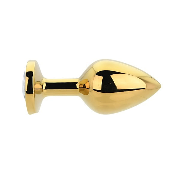 Loving Joy metal butt plug medium clear stone 3.2 inches - British product