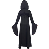 Smiffys vamp costume red black hooded dress lace-up detail, UK version