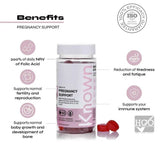 Known Nutrition pregnancy support gummies raspberry vegan, UK version
