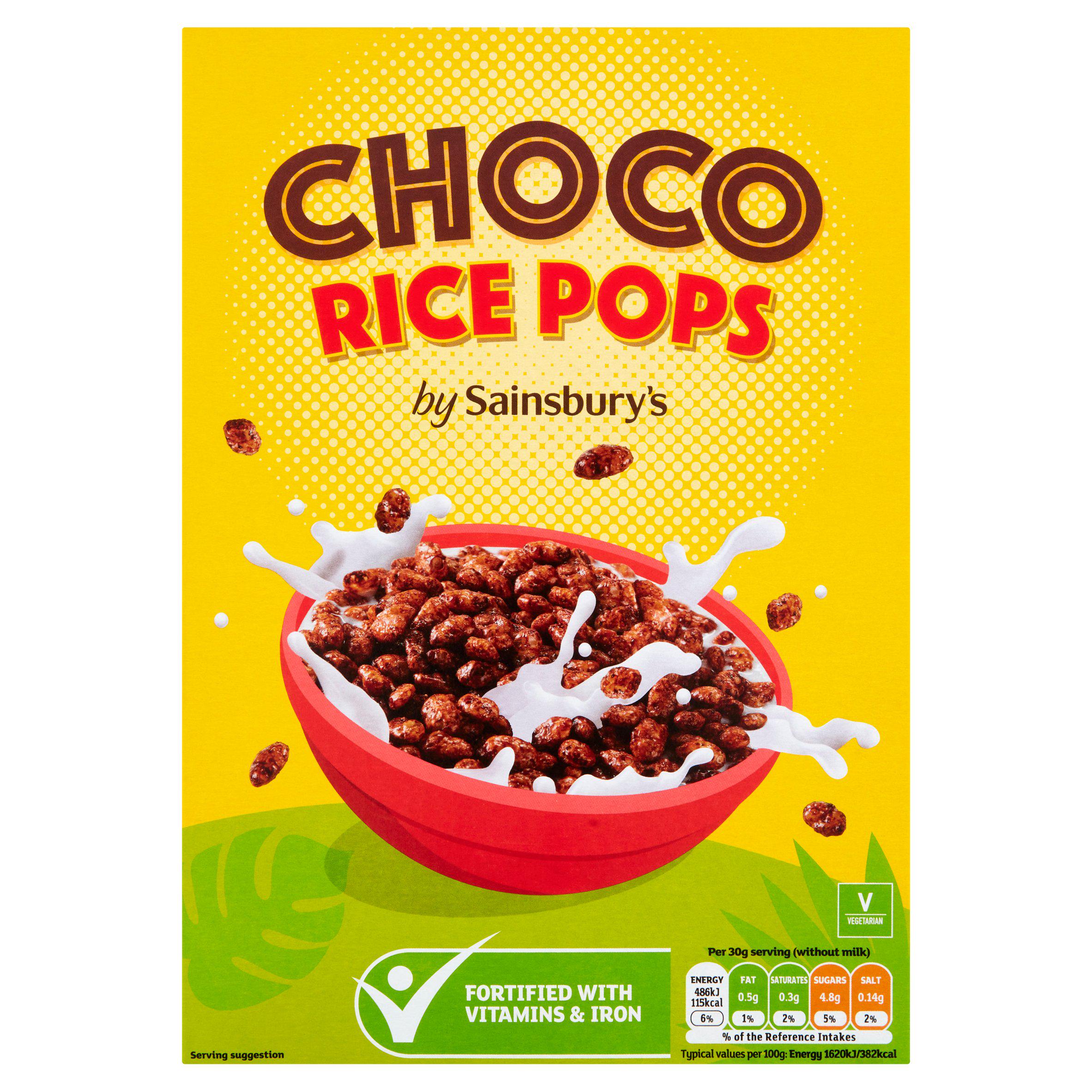 Sainsbury's Choco Rice Pops 375g cereals Sainsburys   