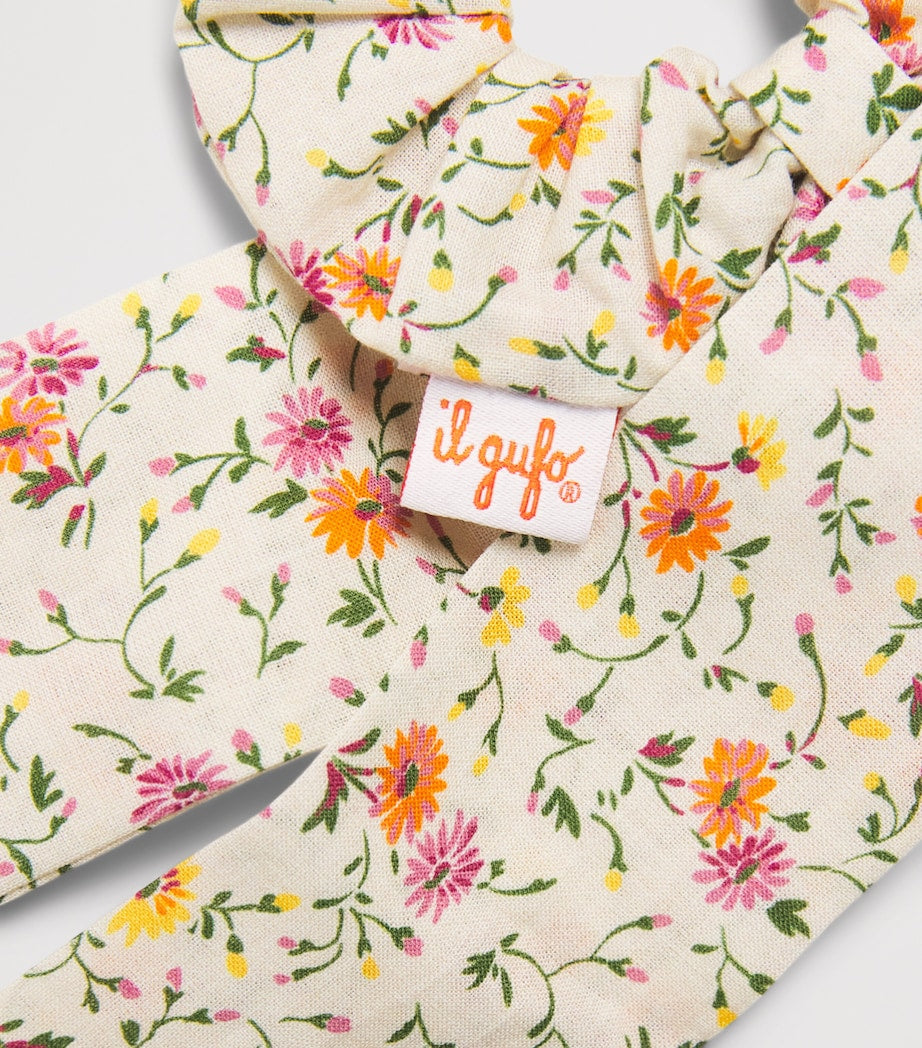 Il Gufo Floral Ribbon Scrunchie for children - British product