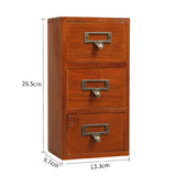 Livingandhome retro wooden drawer organizer with three drawers, imported from the UK
