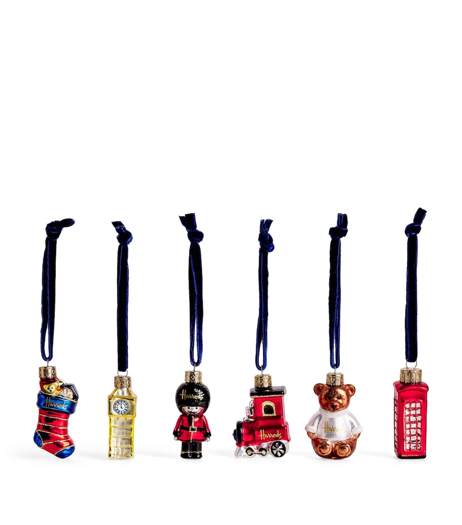 Harrods mini London tree decorations set of 6, UK version