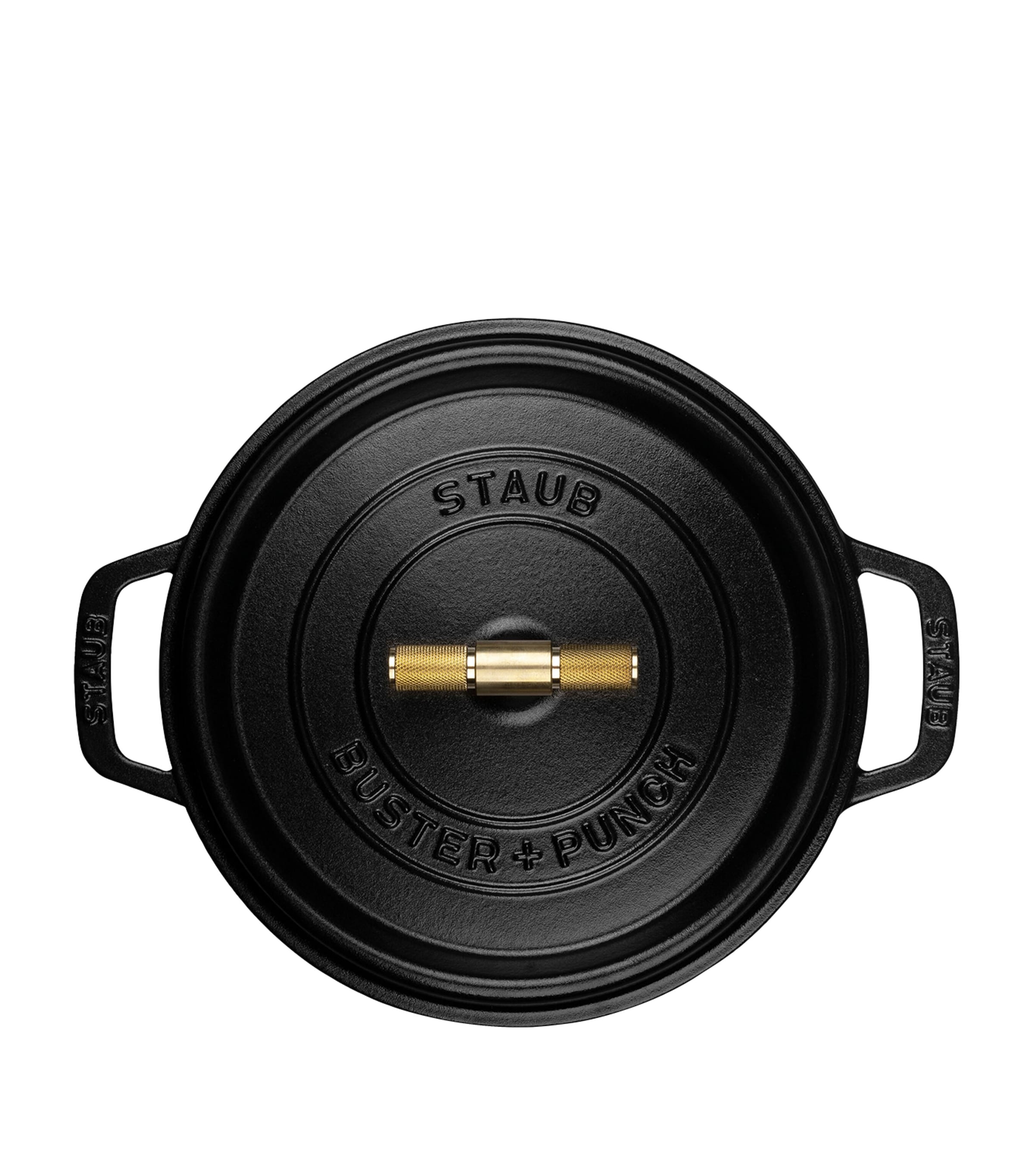 Staub cocotte with brass knob 24cm - British product