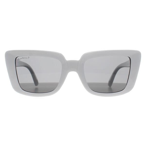 Montana shiny white polarised sunglasses for women (British brand)