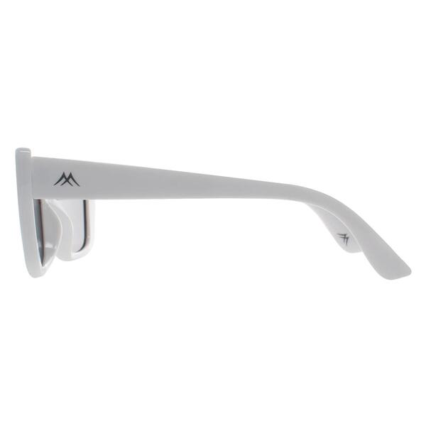 Montana shiny white polarised sunglasses for women (British brand)