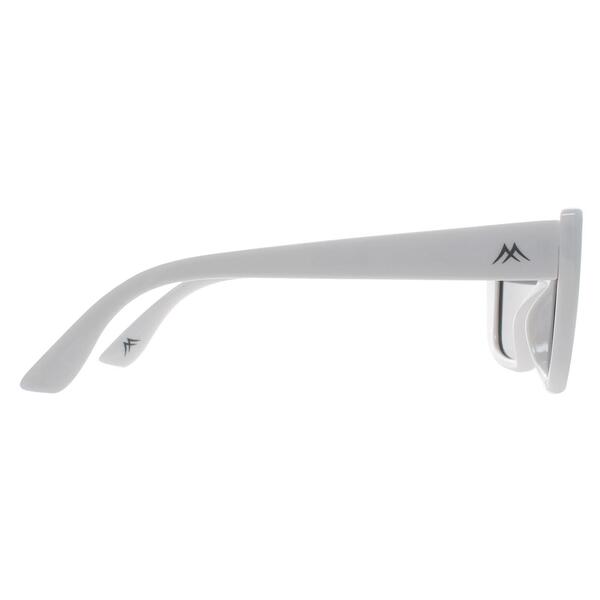 Montana shiny white polarised sunglasses for women (British brand)