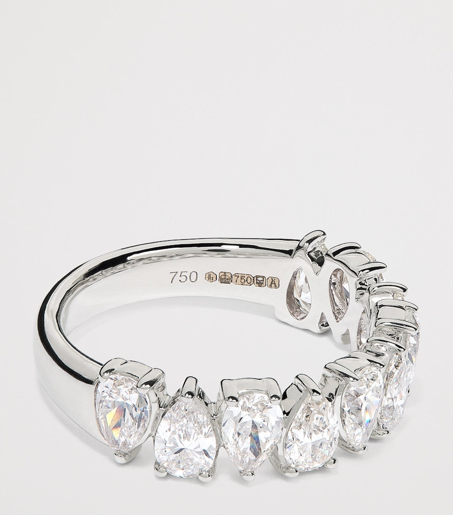 Harrods white gold diamond eternity ring 1.90ct (British brand)