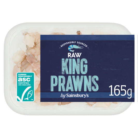 Sainsbury's Raw King Prawns ASC 165g GOODS Sainsburys   