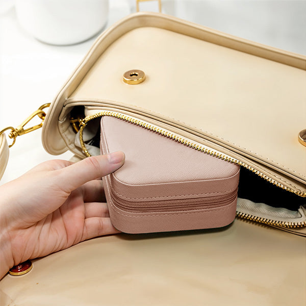 Livingandhome Portable PU Leather Travel Jewellery Box