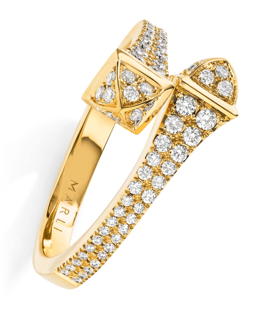 MARLI New York Cleo ring in yellow gold with diamonds, UK version