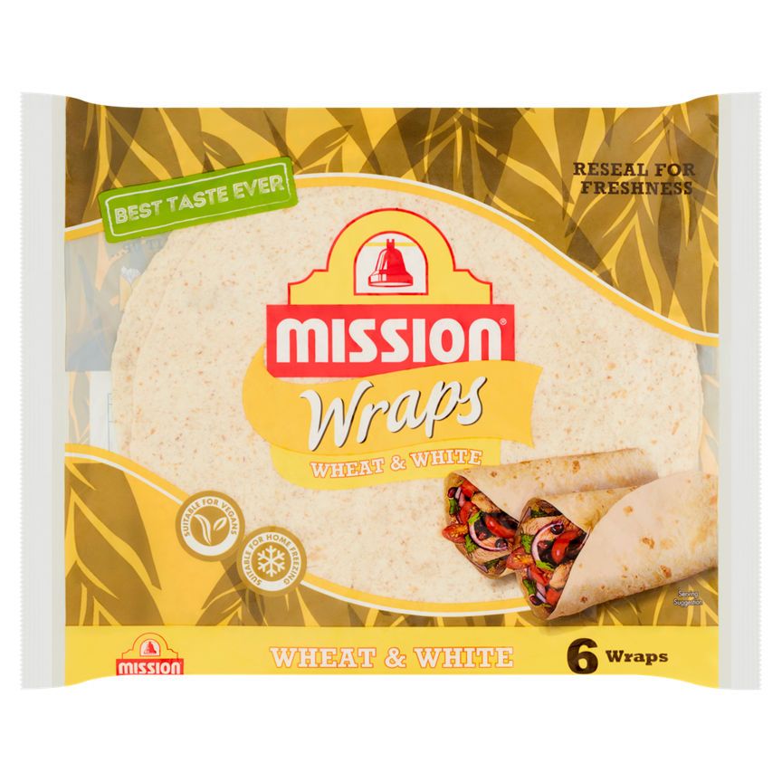 Mission Deli 6 Wheat & White Wraps GOODS ASDA   