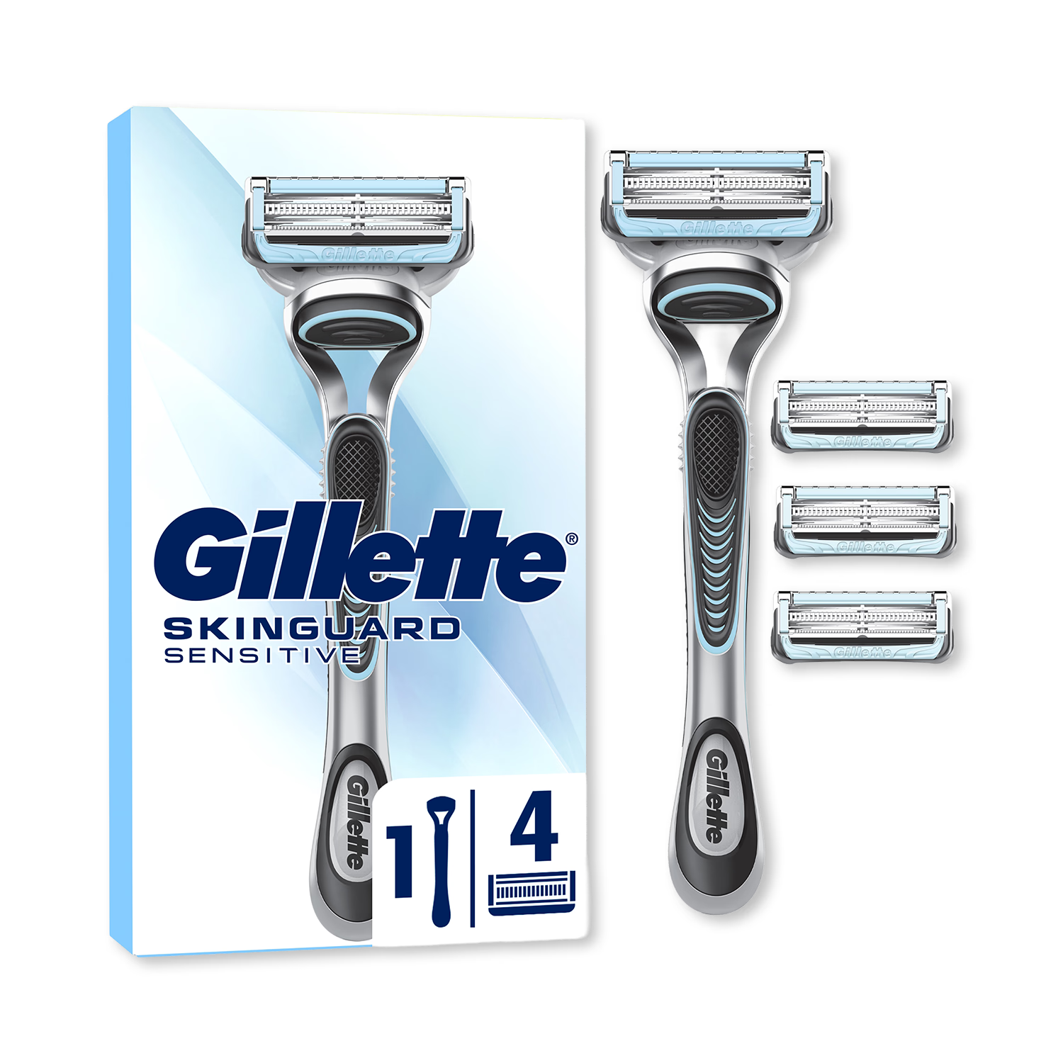 Gillette SkinGuard Sensitive razor with aloe 4 blades, imported from the UK
