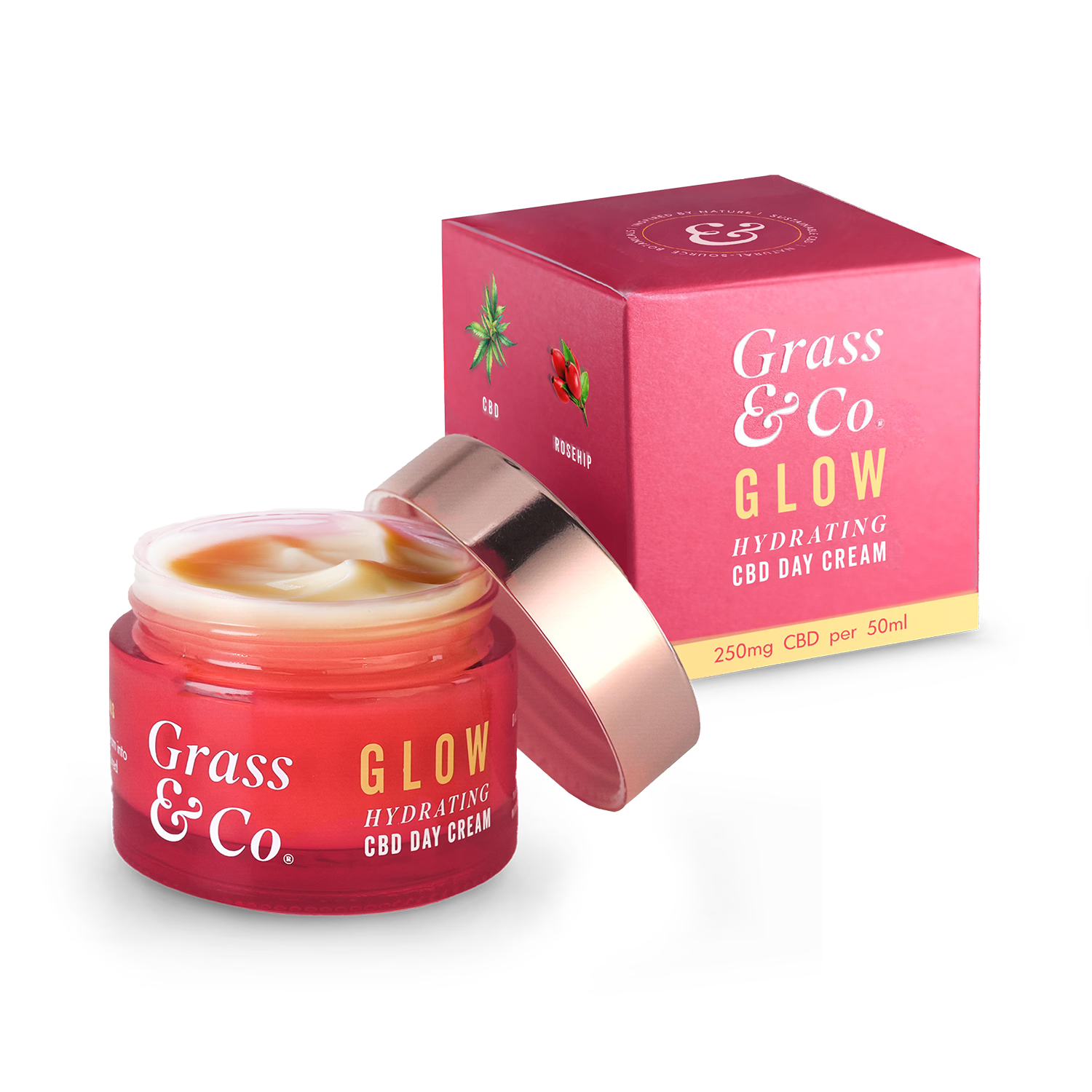 Grass & Co. GLOW Hydrating CBD Day Cream 50ml, UK version