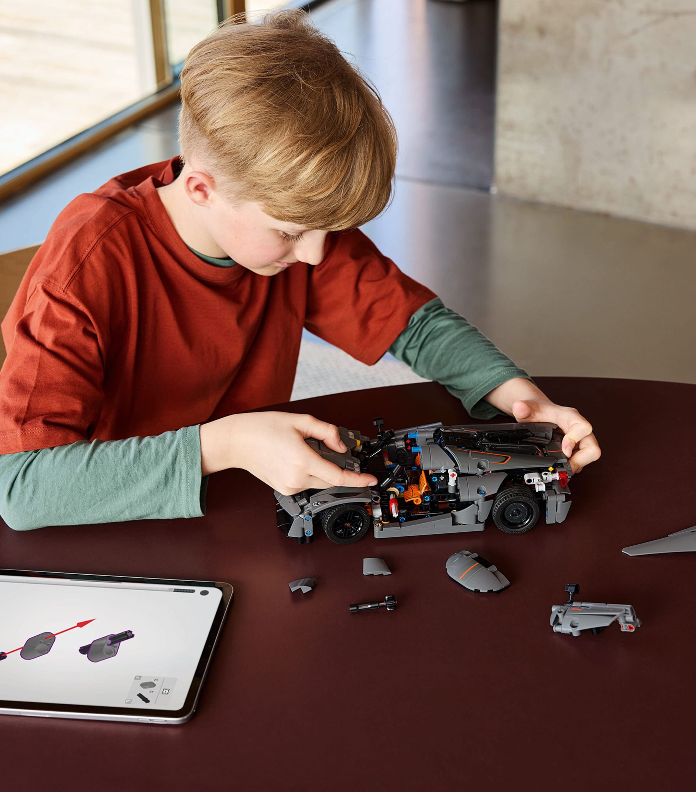 LEGO Technic Koenigsegg Jesko Absolut grey hypercar model, UK version