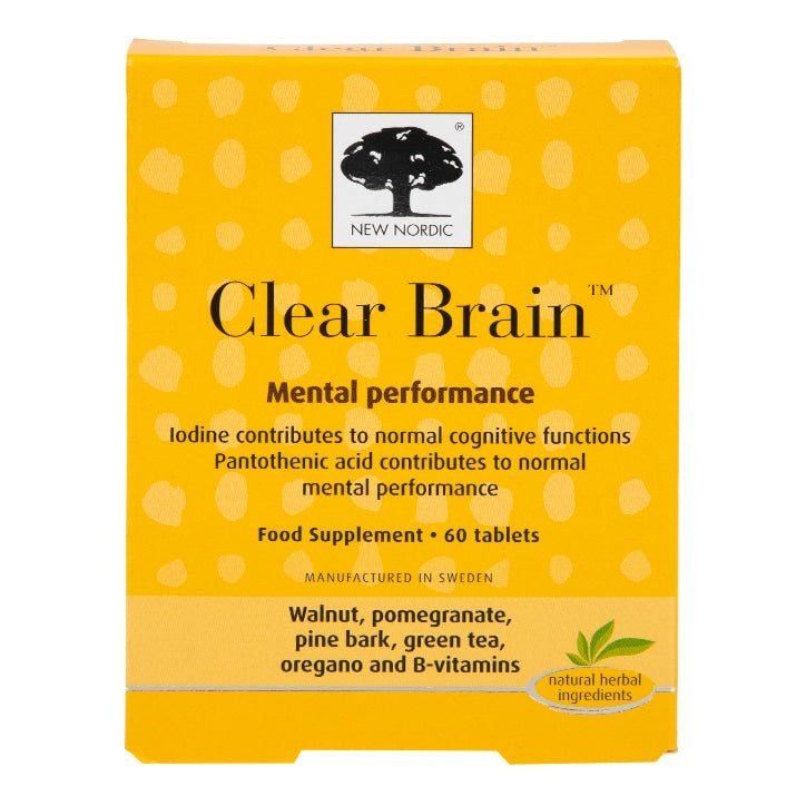 New Nordic Clear Brain 60 Tablets Pantothenic Acid Holland&Barrett   