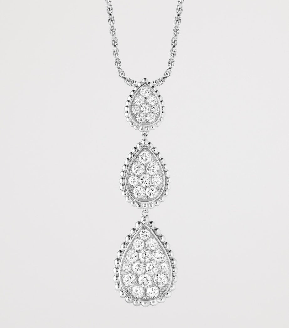 Boucheron white gold diamond Serpent Bohème necklace - British product