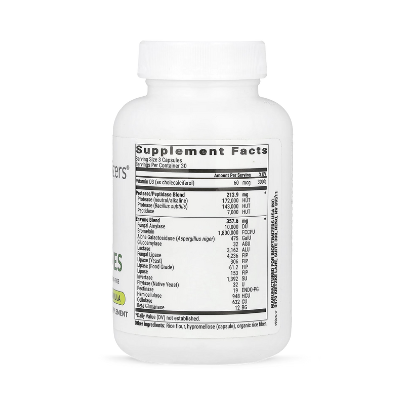 Masszymes digestive enzyme supplement 120 capsules, imported from the UK