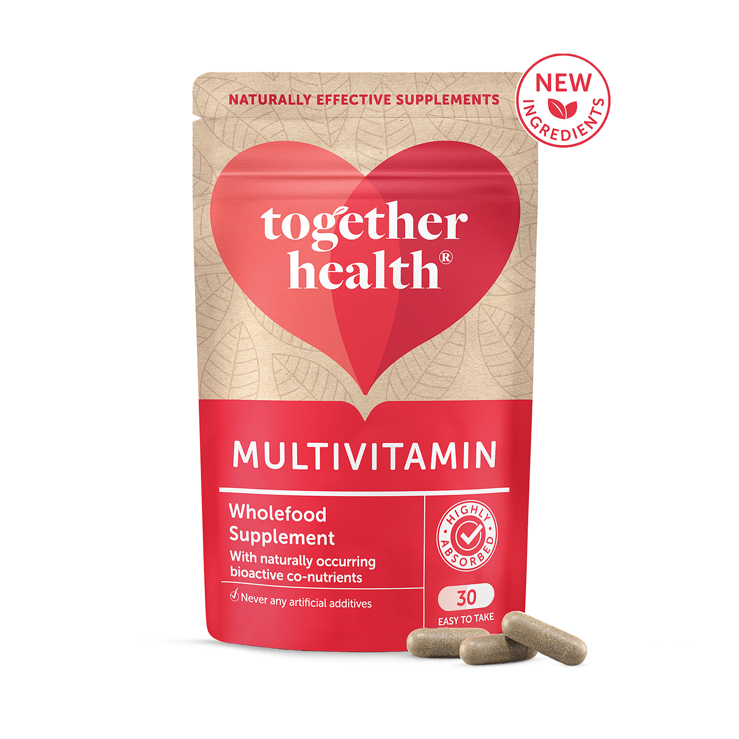 Together Health multivitamin supplement 30 capsules (British brand)
