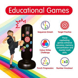 Rainbow Colours inflatable punchbag with stickers (British brand)