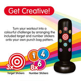 Rainbow Colours inflatable punchbag with stickers (British brand)