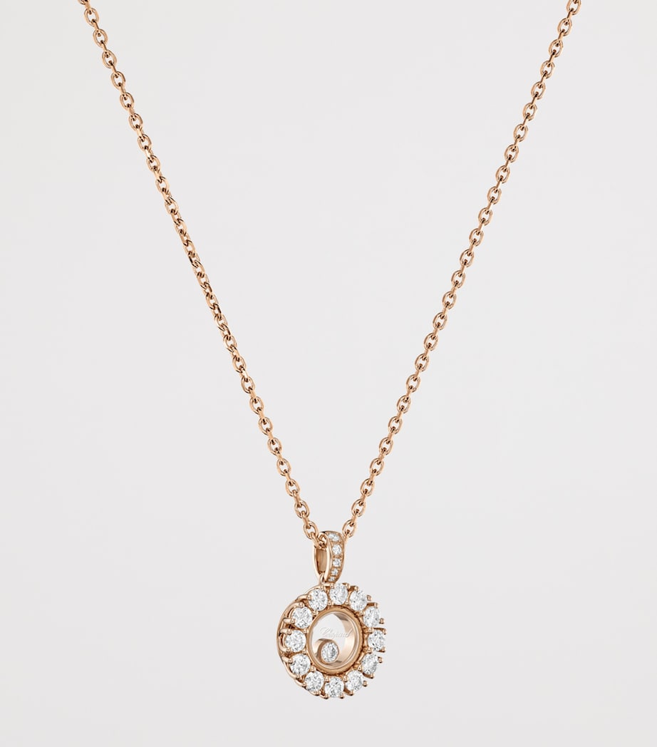 Chopard rose gold and diamond pendant necklace - British product