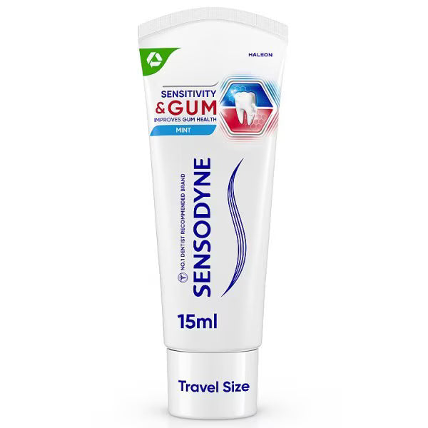 Sensodyne sensitivity gum toothpaste travel size 15ml (British brand)