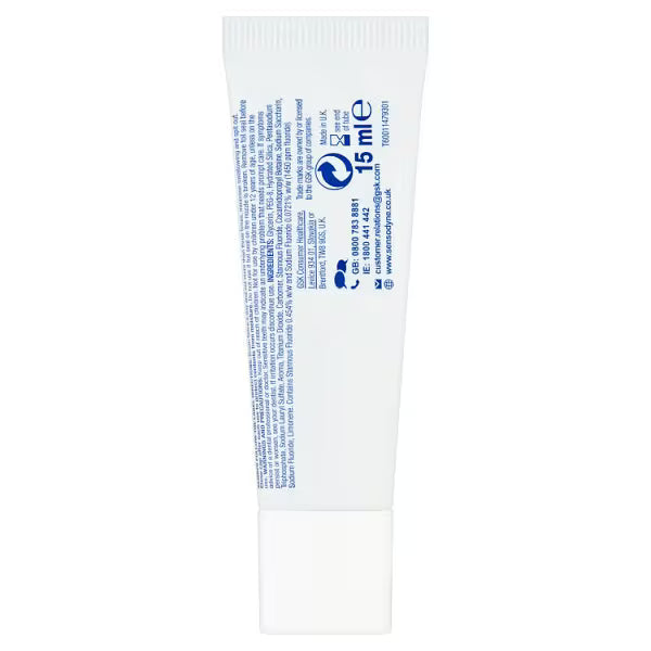 Sensodyne sensitivity gum toothpaste travel size 15ml (British brand)