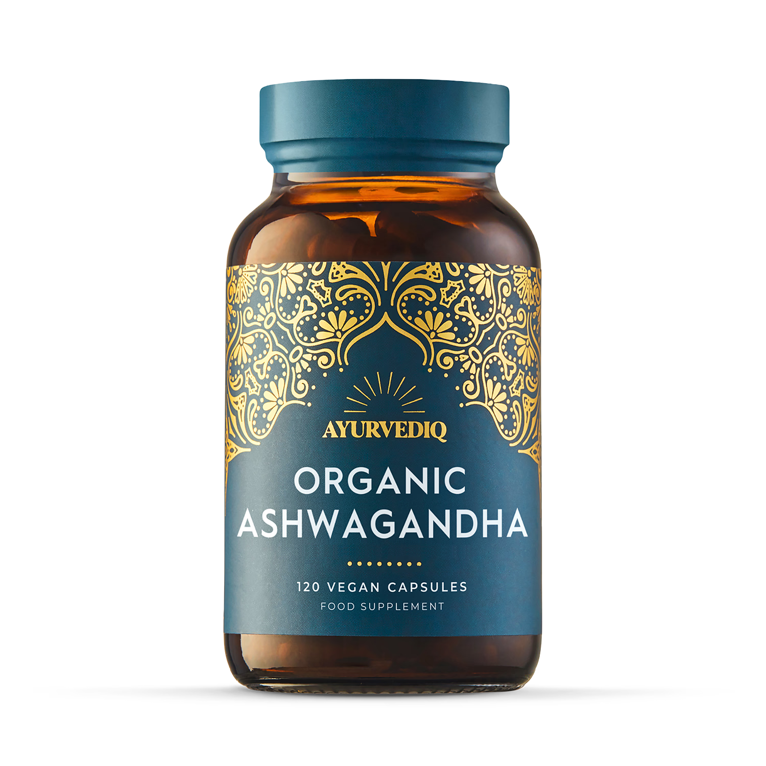 Ayurvediq organic ashwagandha root capsules 120 count, UK version