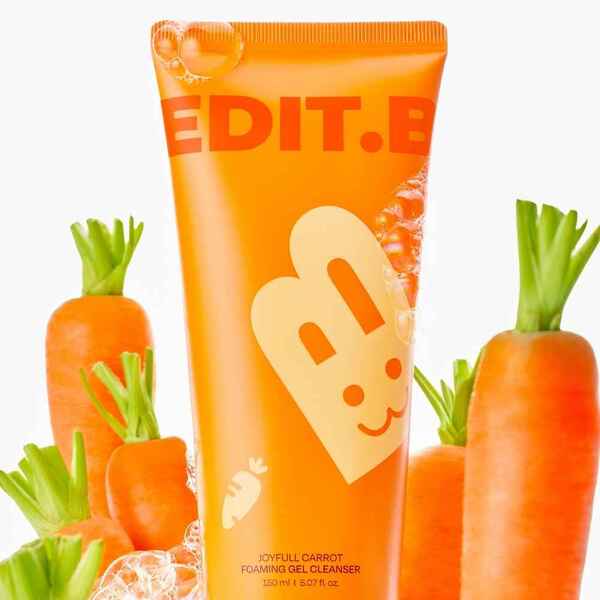 EDIT.B Joyfull carrot foaming gel cleanser 150ml (British brand)