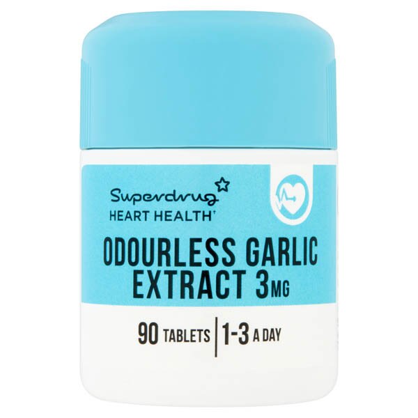 Superdrug Odourless Garlic with Vitamin B1 90 Tablets 3mg