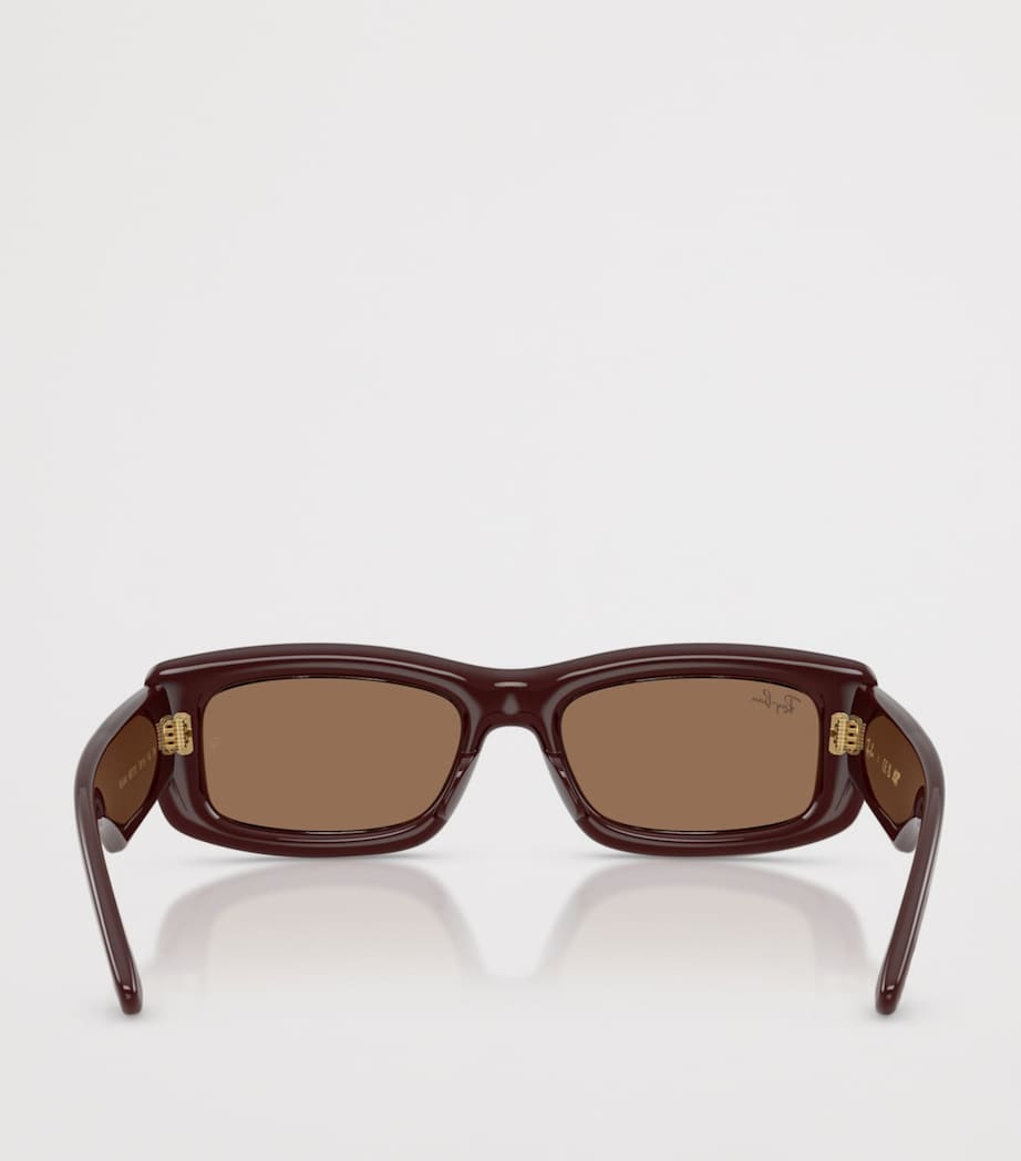Ray-Ban Kiliane Puffer rechteckige Sonnenbrille, importiert aus dem Vereinigten Königreich