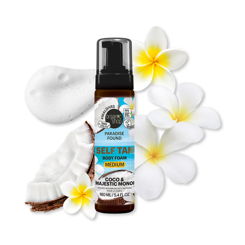 Organic Shop self tan body foam medium 160ml (British brand)