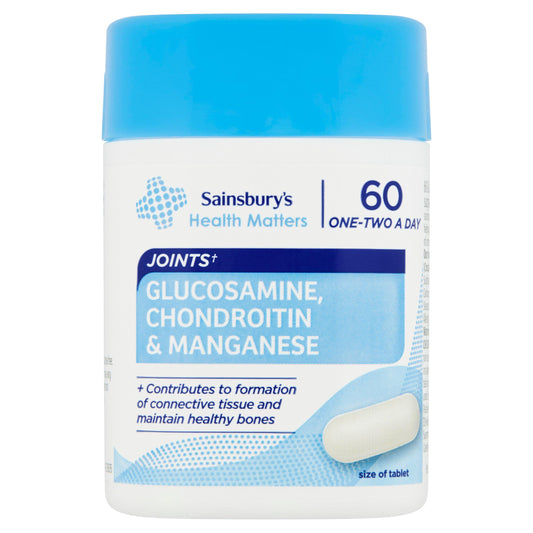Sainsbury's Glucosamine, Chondroitin & Manganese Tables x60 bone & joint care Sainsburys   