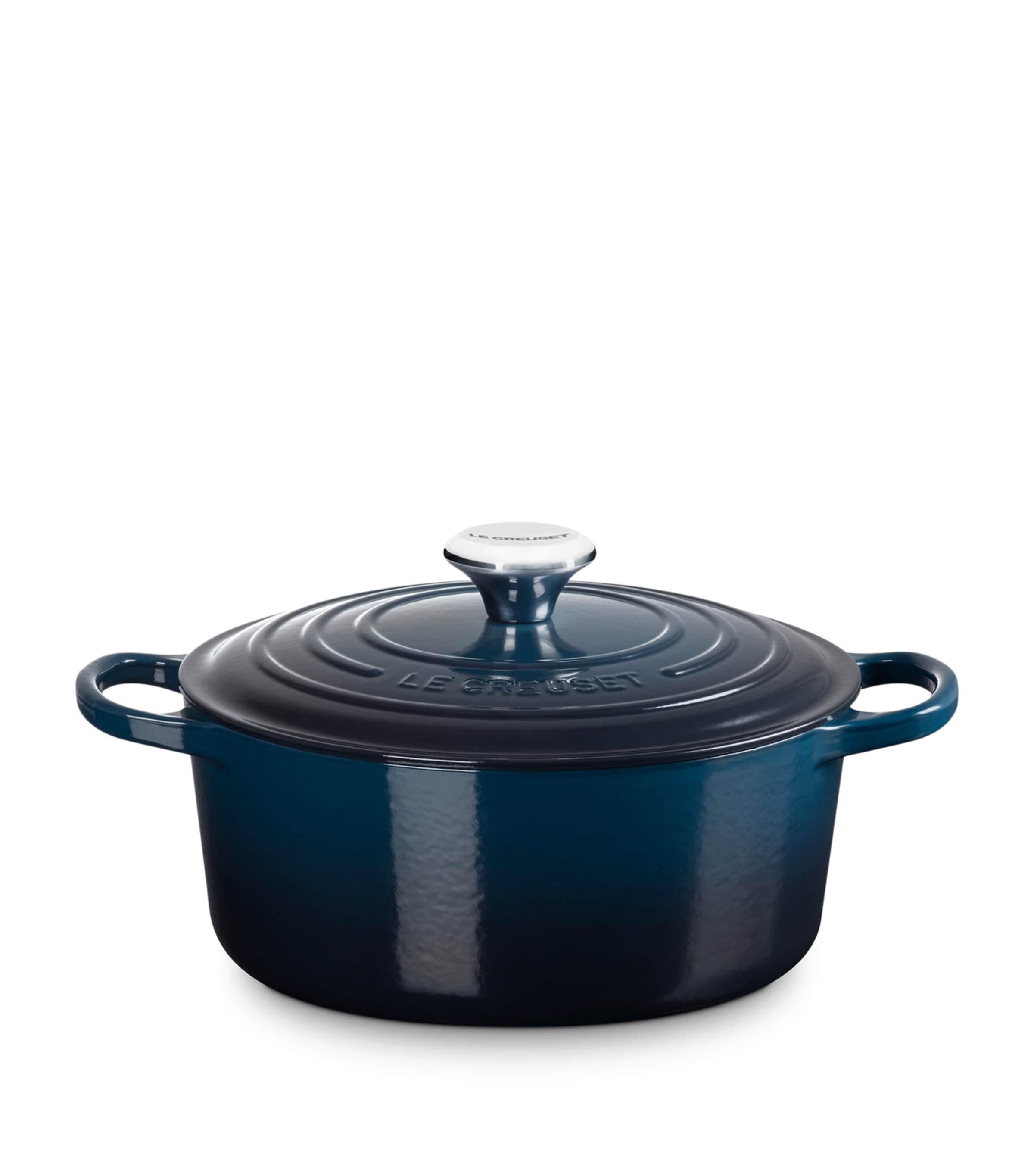 Le Creuset enamelled cast iron round casserole dish 24cm, UK version
