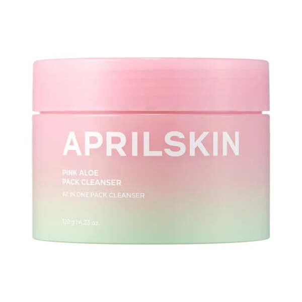 April Skin Pink Aloe pack cleanser 120g, imported from the UK