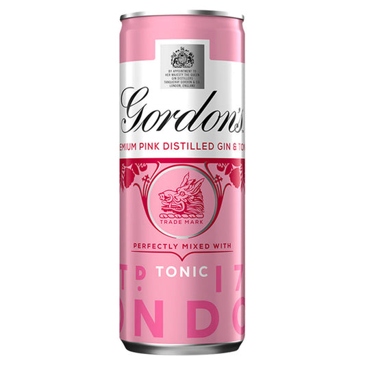 Gordon's Premium Pink Gin & Tonic Adult Soft Drinks & Mixers ASDA   