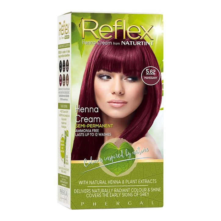 Naturtint Reflex Semi-Permanent Henna Cream Hair Colour 5.0 (Light Chestnut Brown) Semi-Permanent Hair Colour Holland&Barrett   