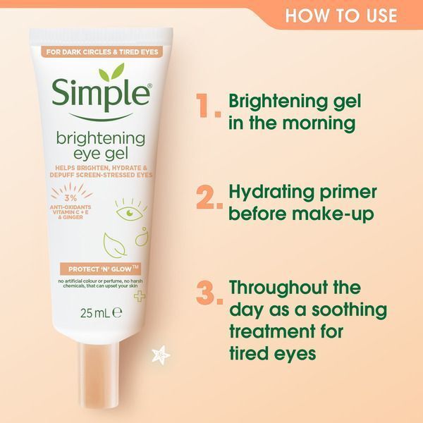 Simple Protect 'n' Glow Brightening Eye Gel 25ml