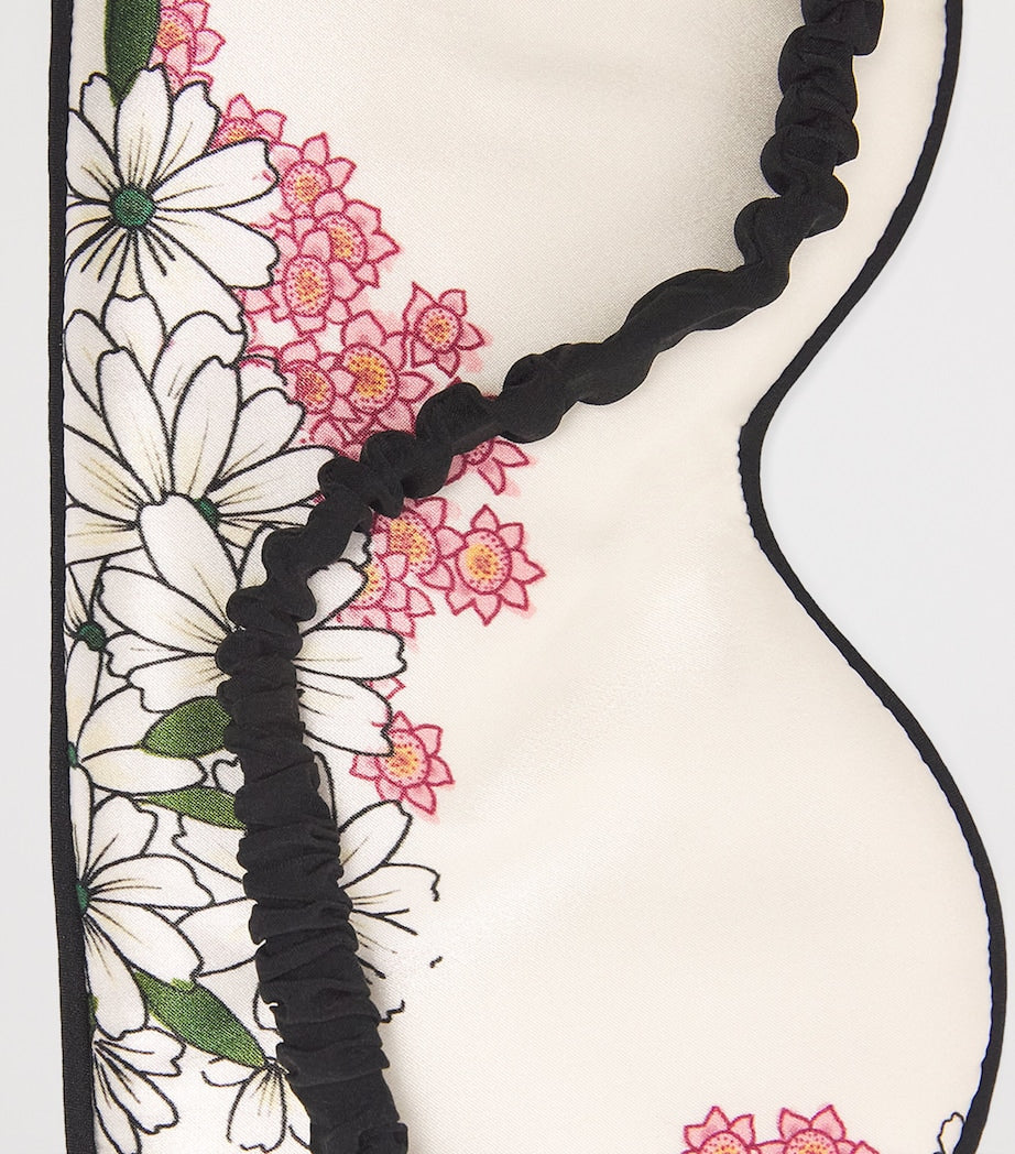 Olivia von Halle silk floral sleep mask, imported from the UK
